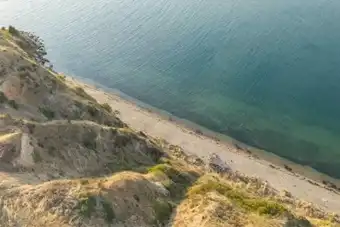 Beach view rock