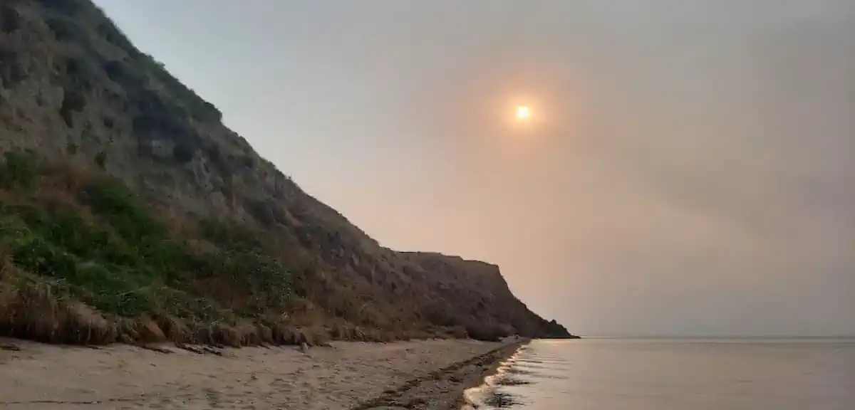 Sunny on the hidden beach