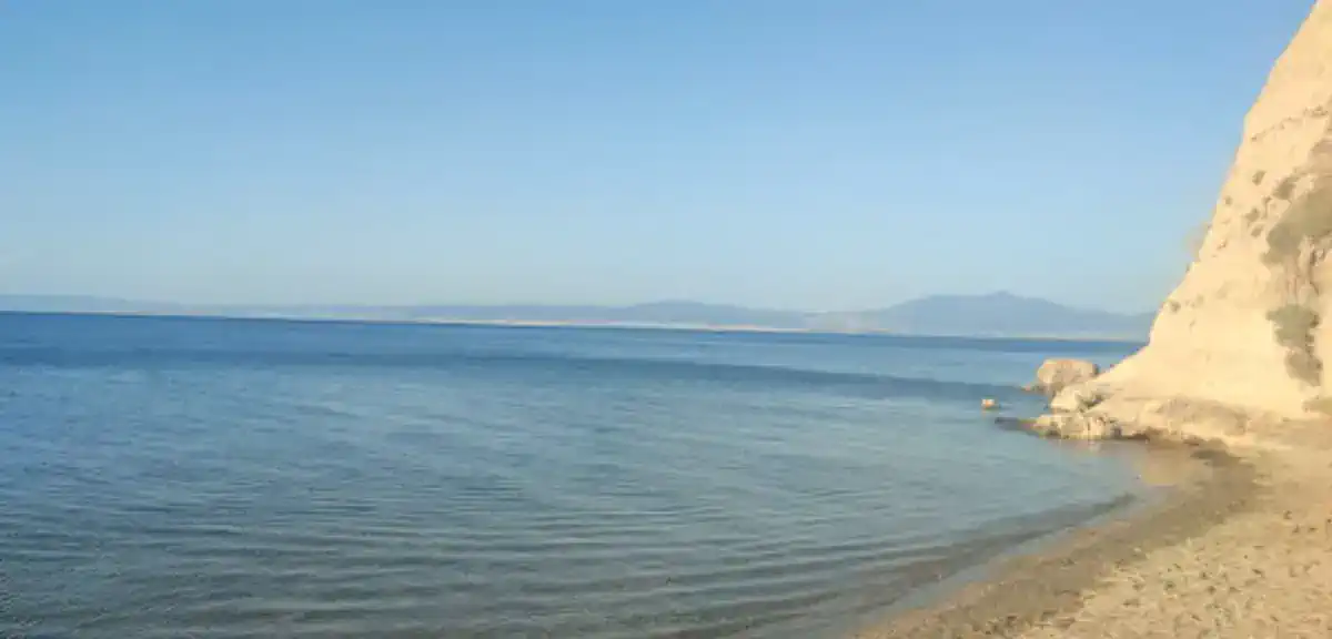 Hidden beach with view